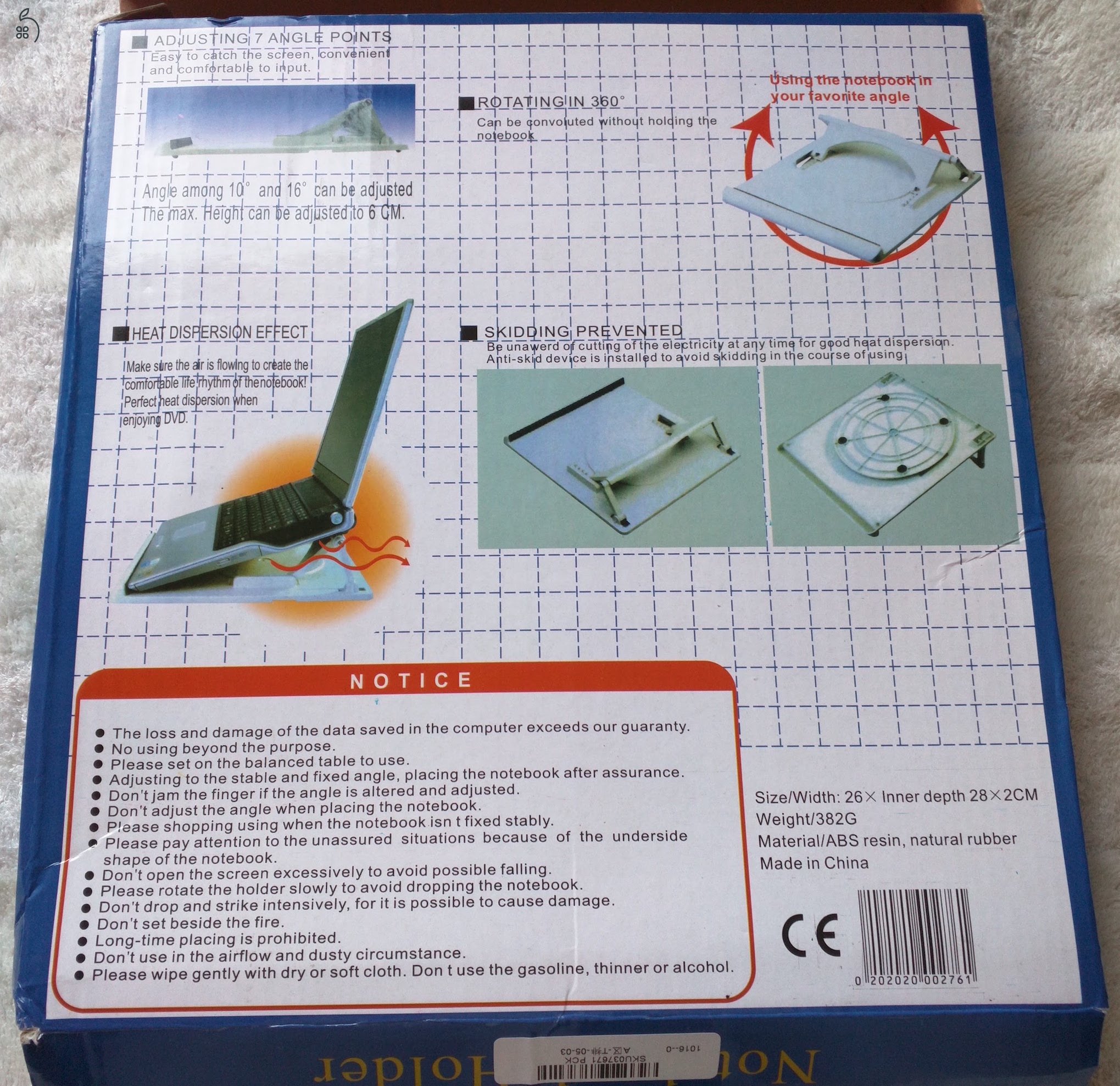 Mac laptop tartó (univerzális méret függő)