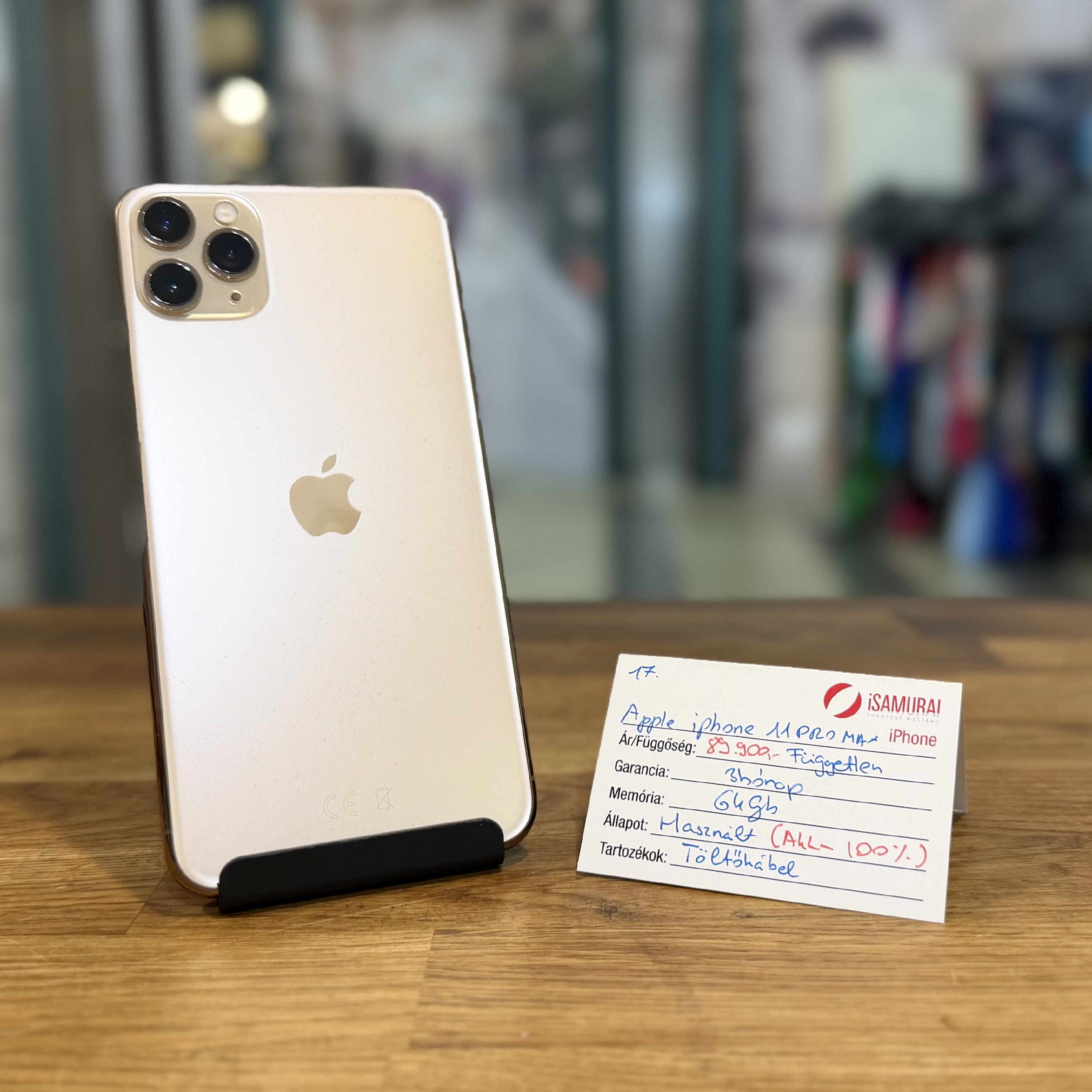 Apple iPhone 11 Pro Max - 64GB - arany - 100% akku ( 17.)