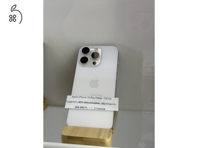 (Akció) Apple iPhone 16 Pro, 128Gb, Kártyafüggetlen, Gyári Állapotú, 1 Év Garancia
