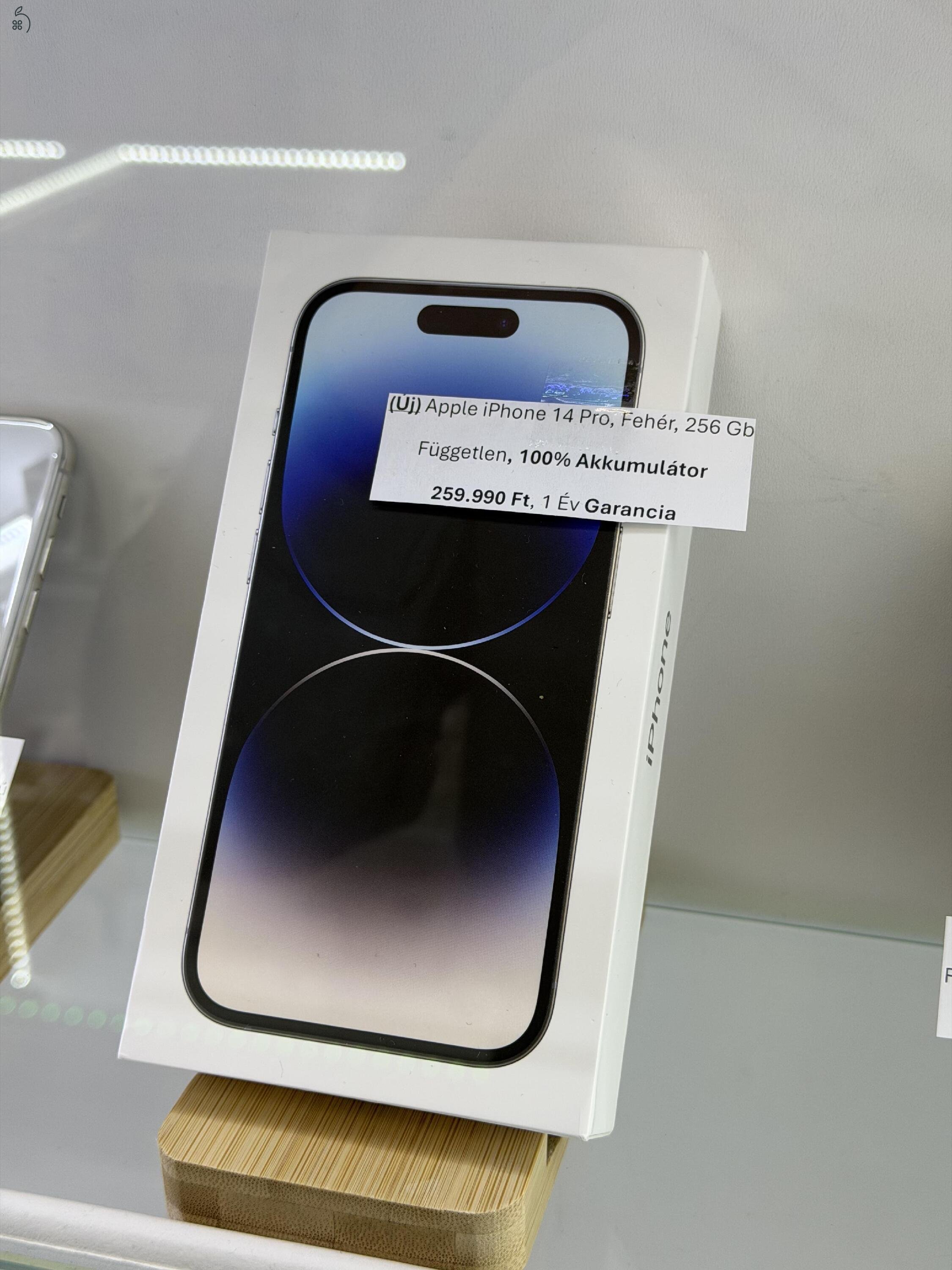 (Új) Apple iPhone 14 Pro, 256Gb, Kártyafüggetlen, 1 Év Garancia