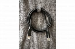 Dviced – USB-C - Lightning szőtt borítású töltőkábel, 1,25 m - fekete