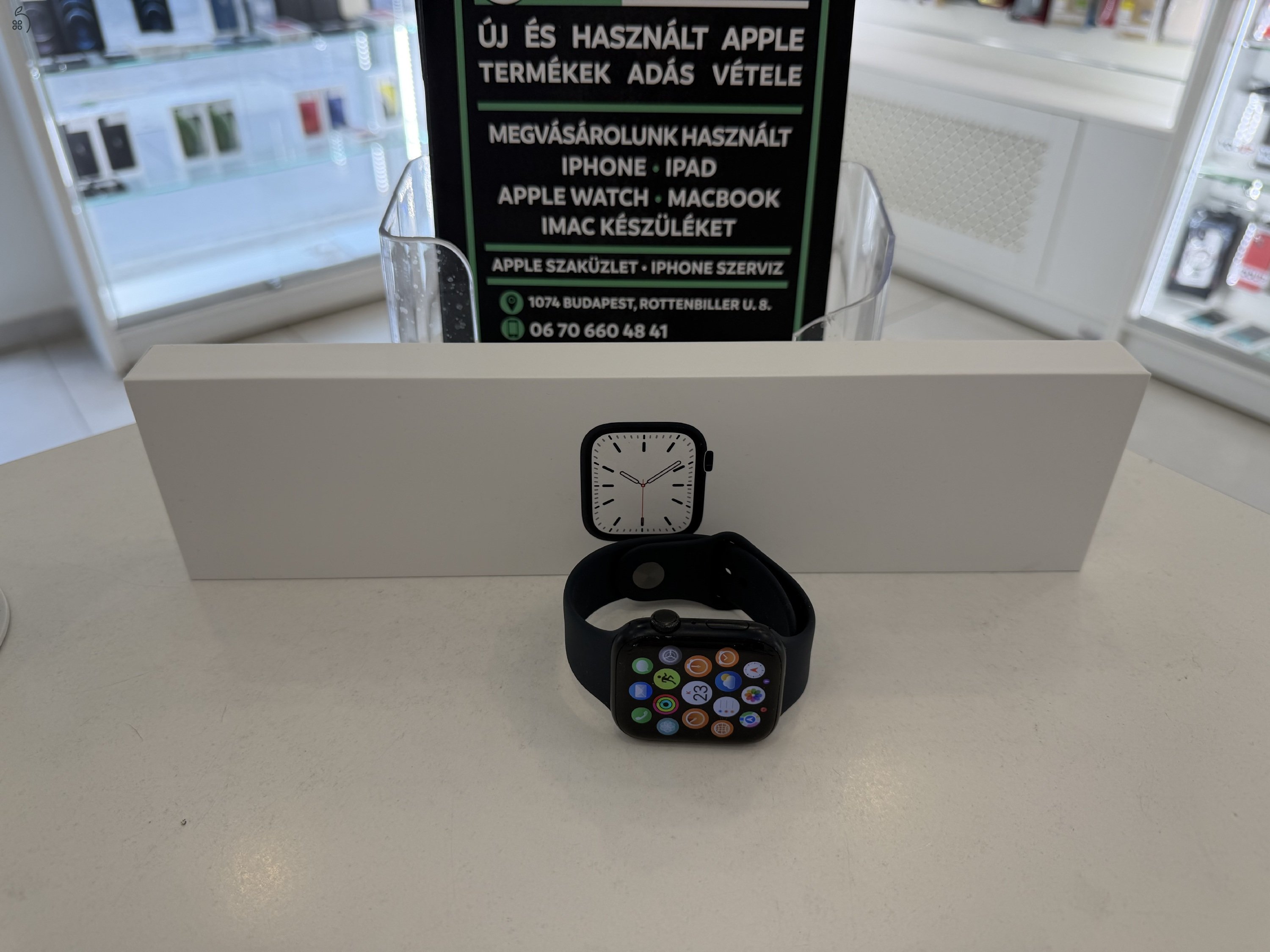 Apple Watch 7 45mm Megkímélt/1 hónap gar./Akku 81%/p4929