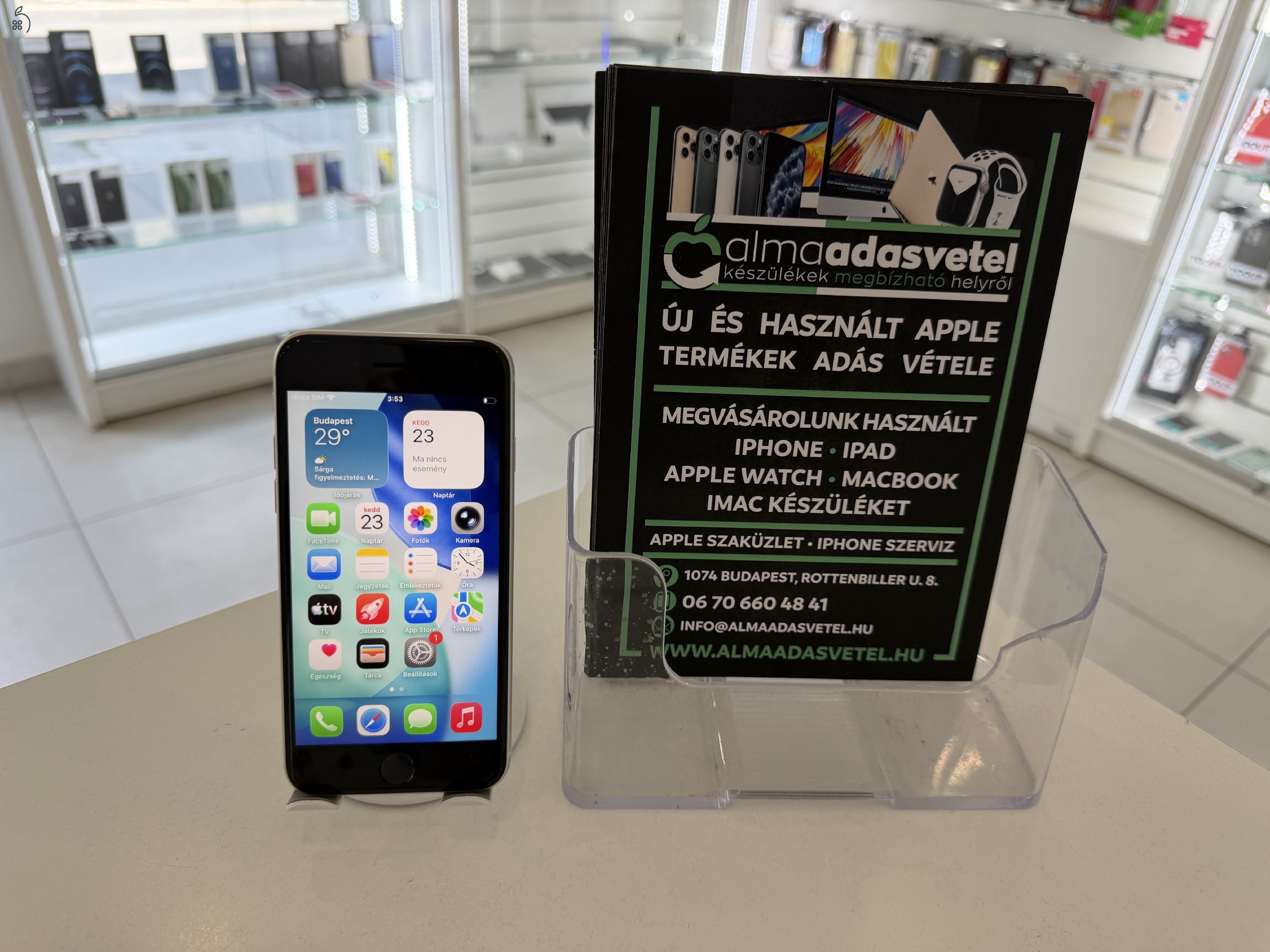 iPhone SE 3Gen. 64GB Független Újszerű/1 hónap gar./Akku 96%/p4930