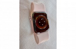 Apple Watch Series 9 GPS, 41 mm-es rózsaszín alumíniumtok + világos rózsaszín körpánt – 4‑es méret