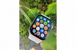 Apple Watch Series 9 GPS, 41 mm-es rózsaszín alumíniumtok + világos rózsaszín körpánt – 4‑es méret