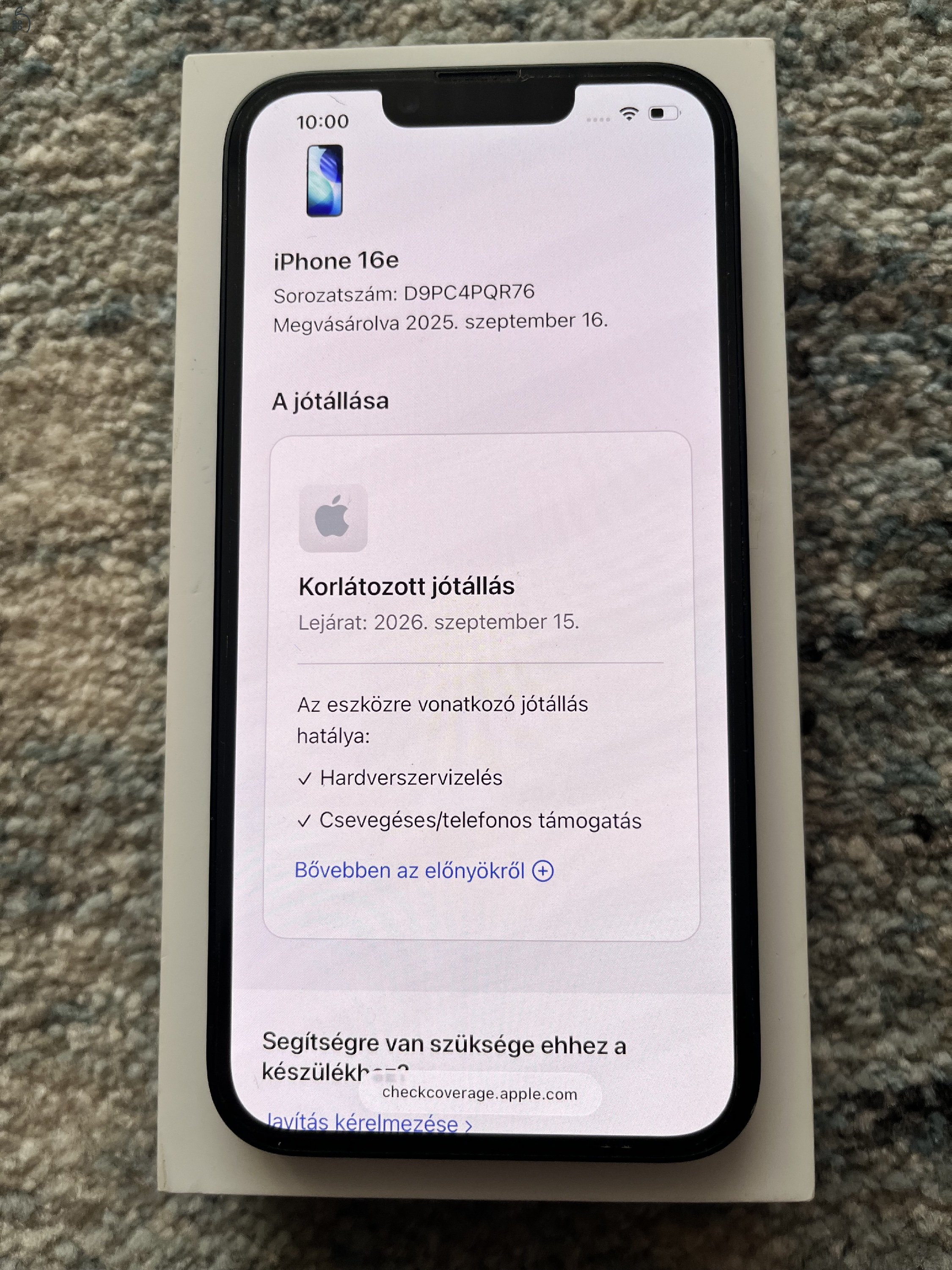 iPhone 16e 128GB Apple garancia! Akku 100%!