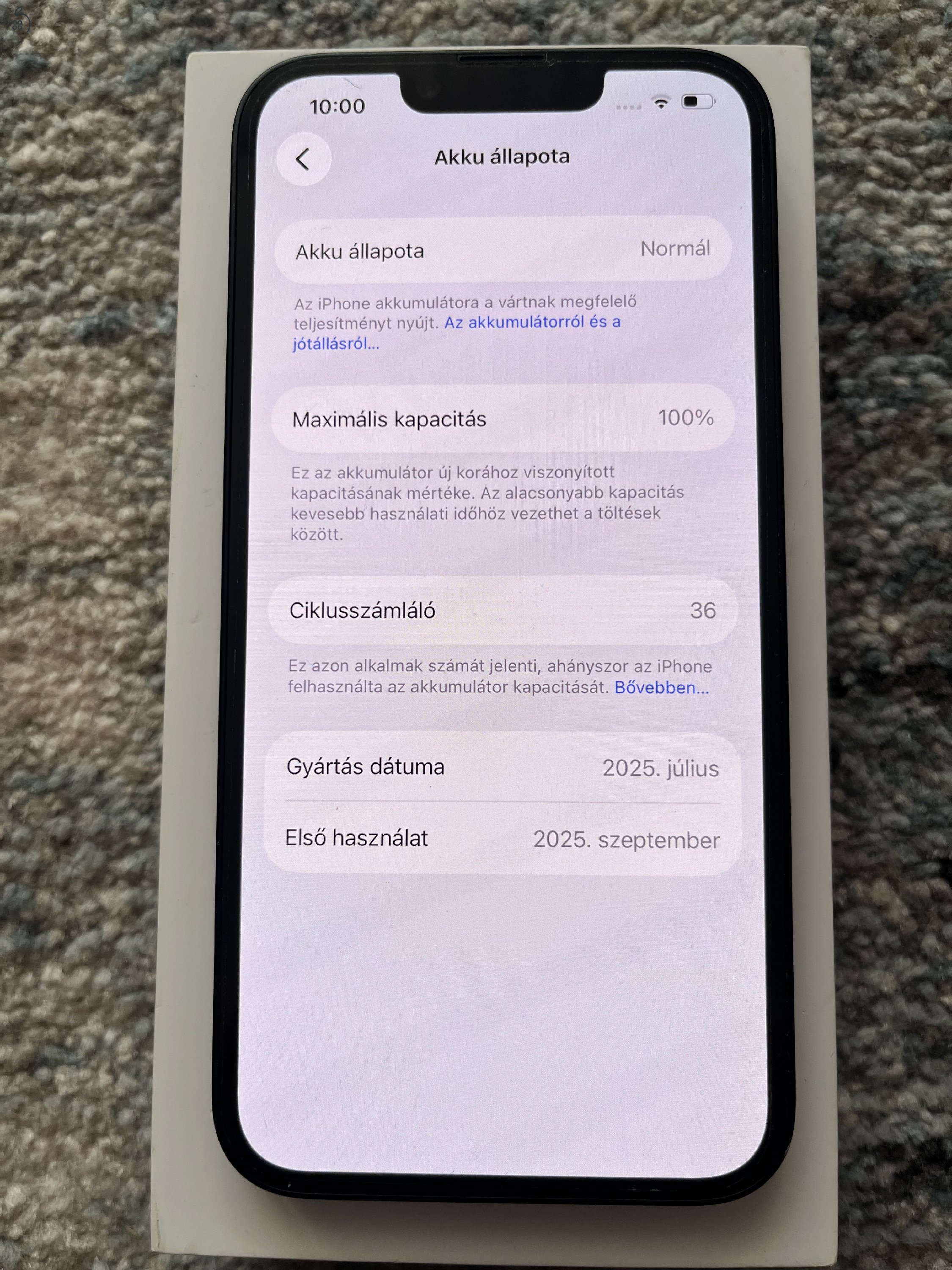 iPhone 16e 128GB Apple garancia! Akku 100%!
