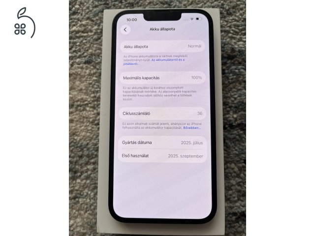 iPhone 16e 128GB Apple garancia! Akku 100%!