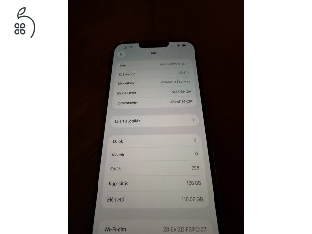 iPhone 13 pro max 128GB szolgáltató független