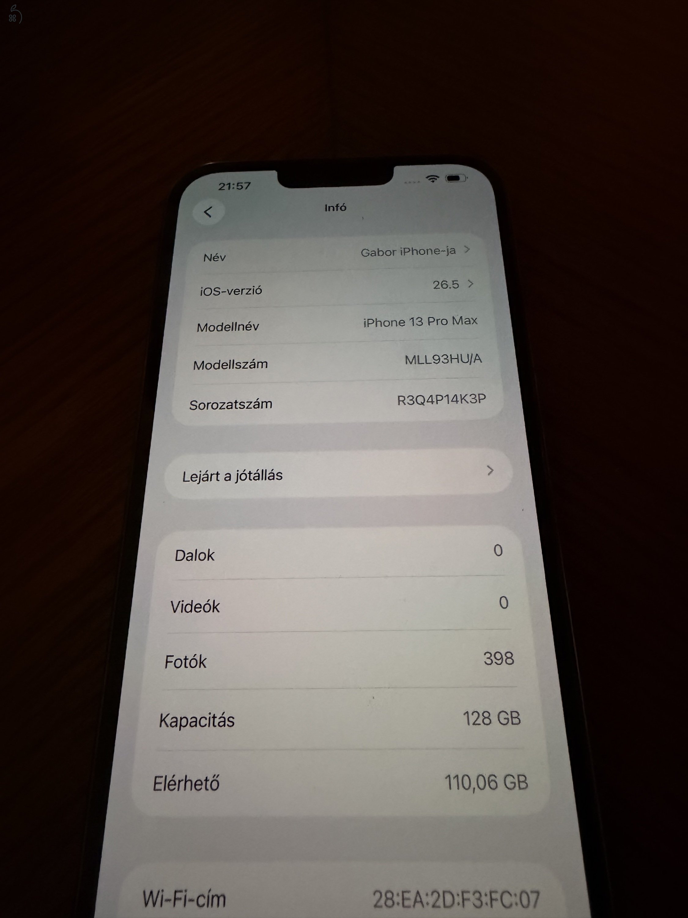 iPhone 13 pro max 128GB szolgáltató független