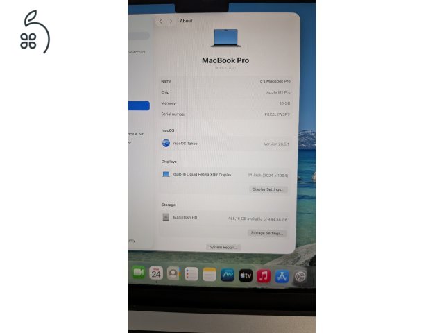 MacBook Pro Retina 14-inch, M1,  2021, 16GB RAM, 512GB 