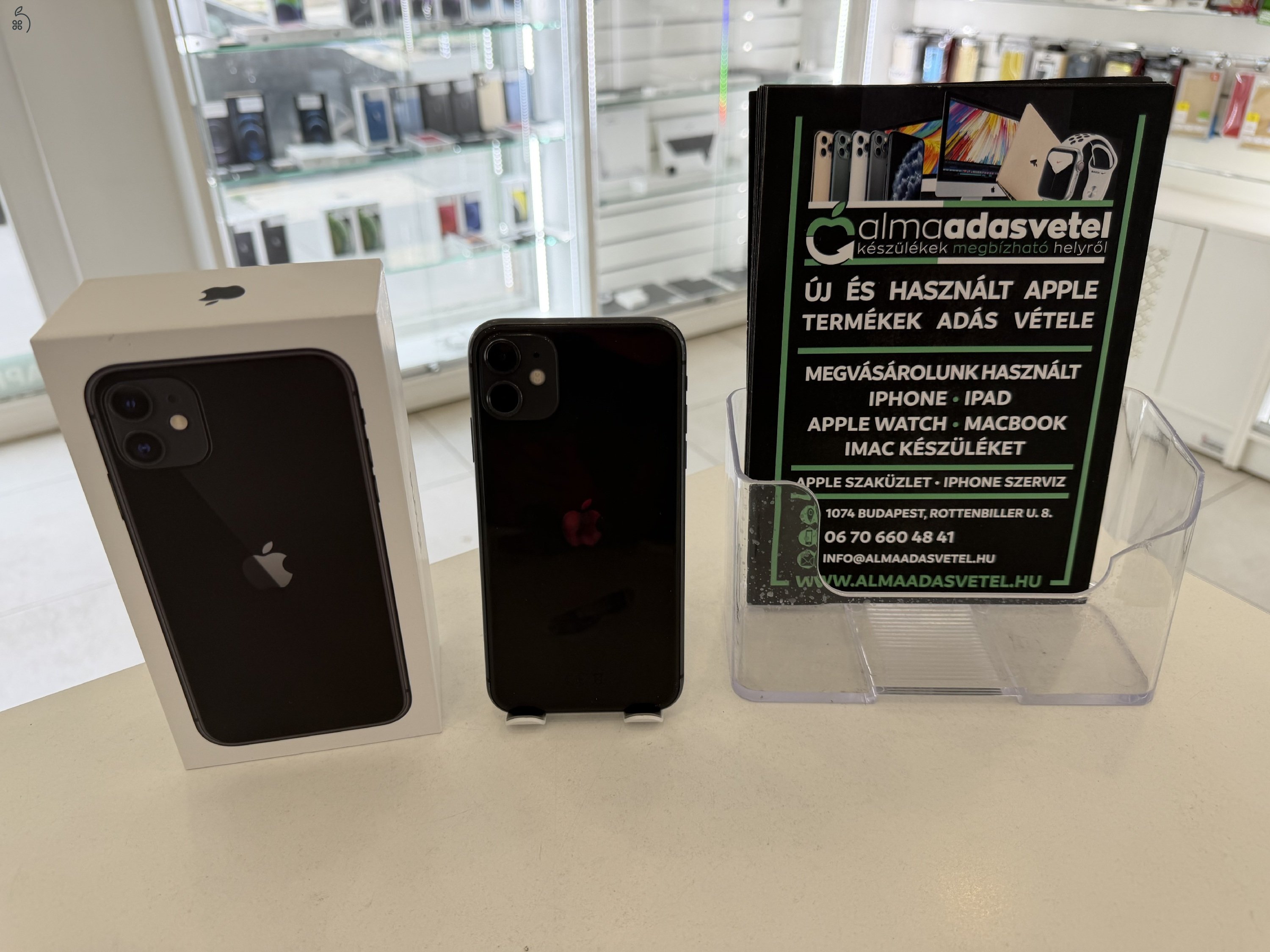 iPhone 11 64GB Független Használt/1 hónap gar./Akku 100%/p4935