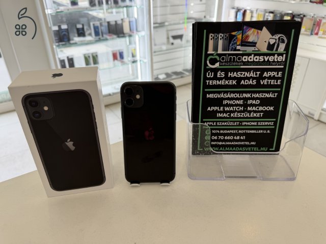 iPhone 11 64GB Független Használt/1 hónap gar./Akku 100%/p4935