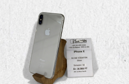 Garanciával | iPhone X 64GB One függő silver, új akkuval, nincs face id (32) iSzerelés