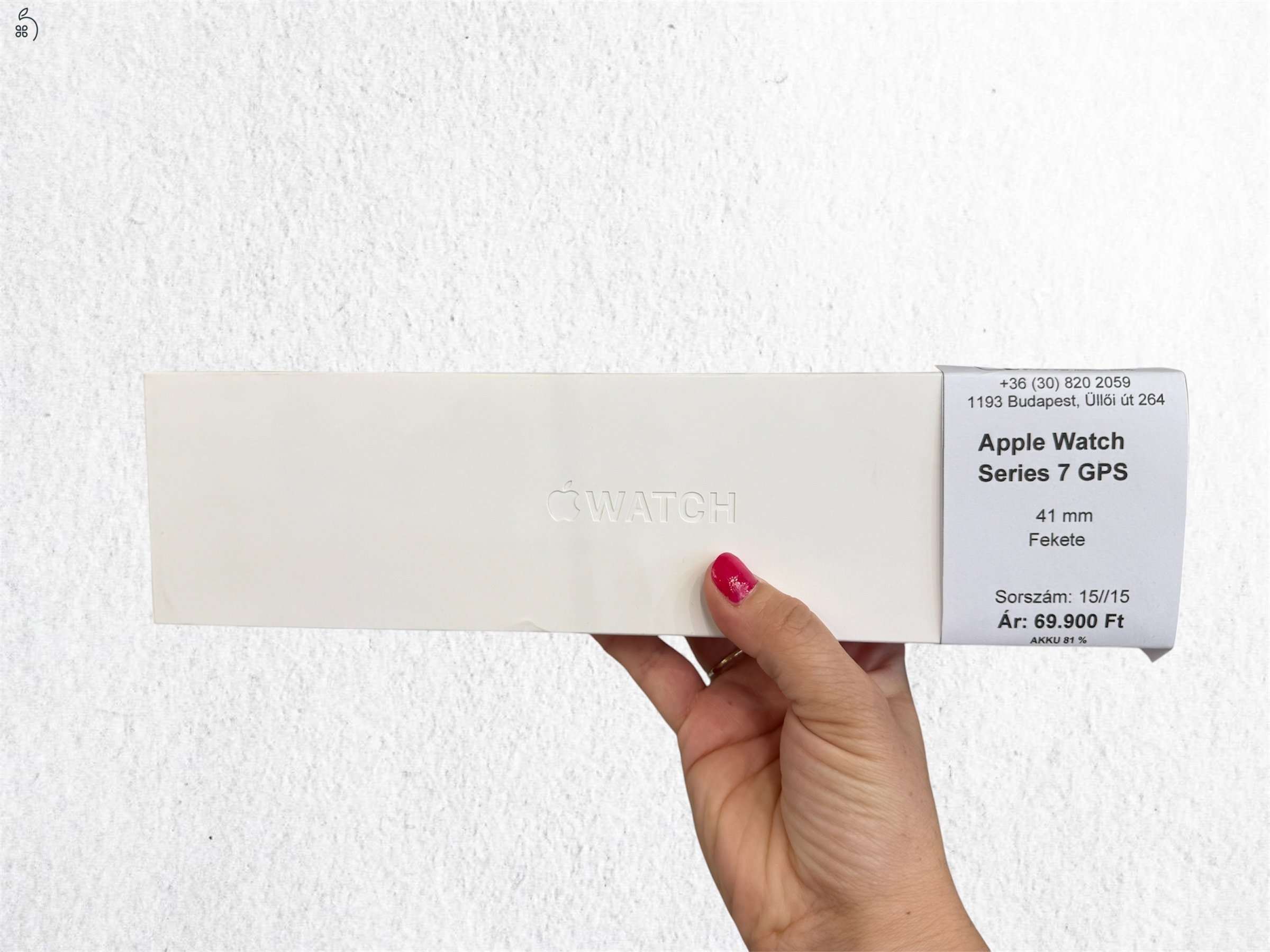 Apple Watch Series 7 41mm fekete GPS garanciával (15/15) iSzerelés.hu
