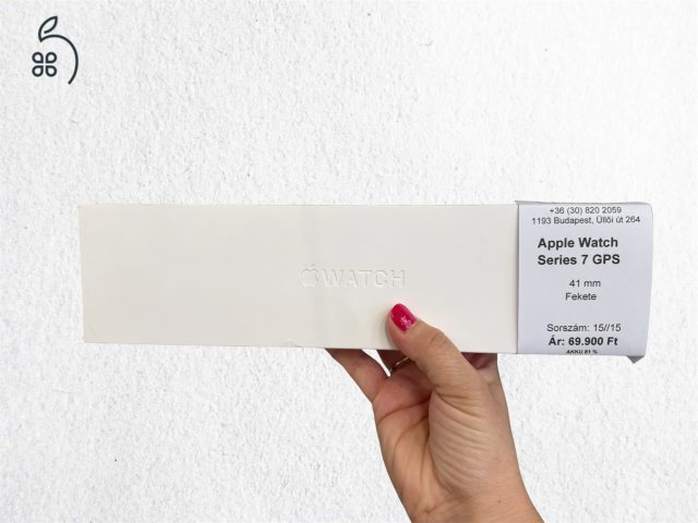 Apple Watch Series 7 41mm fekete GPS garanciával (15/15) iSzerelés.hu