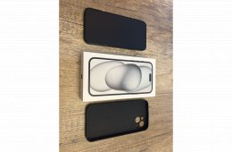 Iphone 15 plus, 128gb, fekete, garis, karcmentes, újszerű!