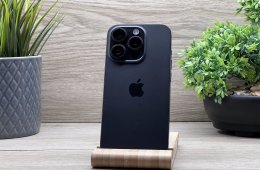 Hibátlan iPhone 15 Pro Black Titanium 128GB 2 ÉV Garanciával 91%