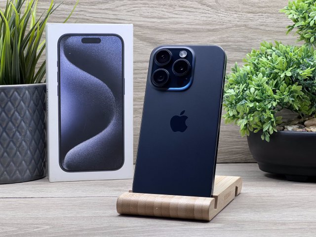 iPhone 15 Pro Blue Titanium 128GB 2 ÉV Garanciával 90%