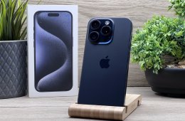 iPhone 15 Pro Blue Titanium 128GB 2 ÉV Garanciával 90%