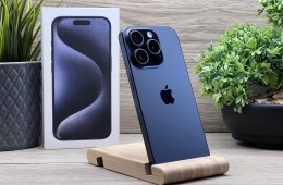 iPhone 15 Pro Blue Titanium 128GB 2 ÉV Garanciával 90%