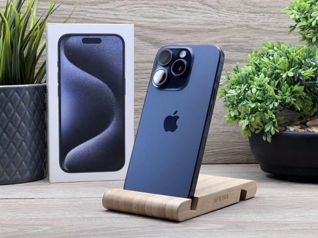 Hibátlan iPhone 15 Pro Blue Titanium 128GB 2 ÉV Garanciával 100%