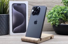 Hibátlan iPhone 15 Pro Black Titanium 128GB 2 ÉV Garanciával 92%