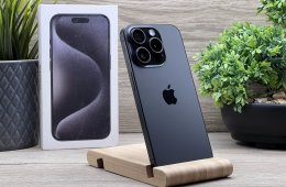 Hibátlan iPhone 15 Pro Black Titanium 128GB 2 ÉV Garanciával 92%