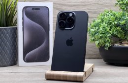 Hibátlan iPhone 15 Pro Black Titanium 128GB 2 ÉV Garanciával 92%