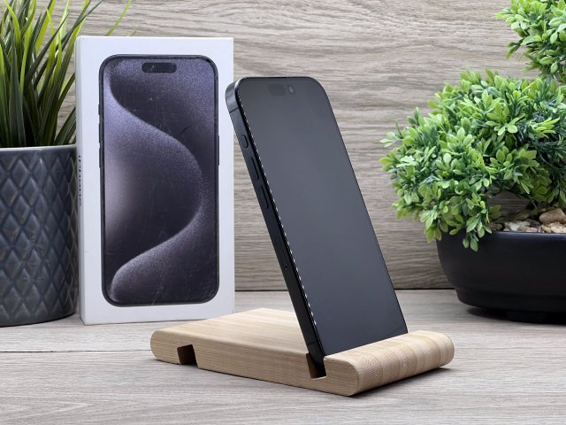 Hibátlan iPhone 15 Pro Black Titanium 128GB 2 ÉV Garanciával 92%