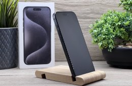Hibátlan iPhone 15 Pro Black Titanium 128GB 2 ÉV Garanciával 92%