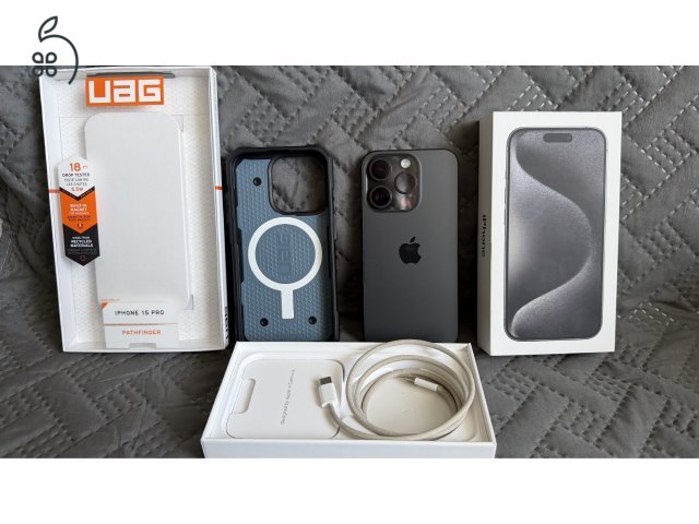 Eladó iPhone 15 Pro titanium black 128GB