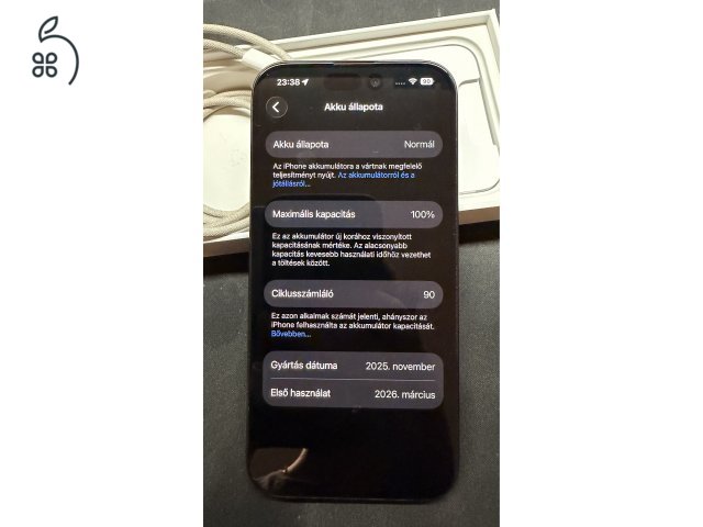 Eladó iPhone 15 Pro titanium black 128GB