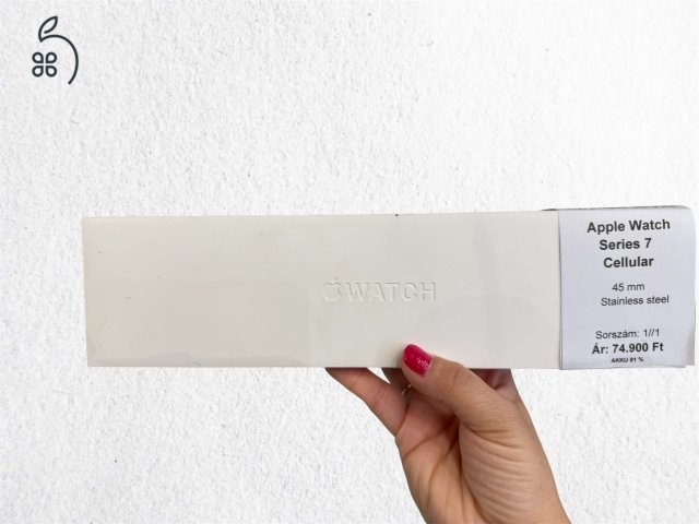 Apple Watch Series 7 45mm Cellular Stainless Steel Graphite akku 81% (1/1) iSzerelés.hu