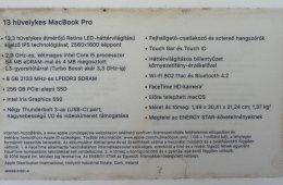 2016 MacBook Pro i5 13’ touch bar, 8GB RAM 256 GB SSD