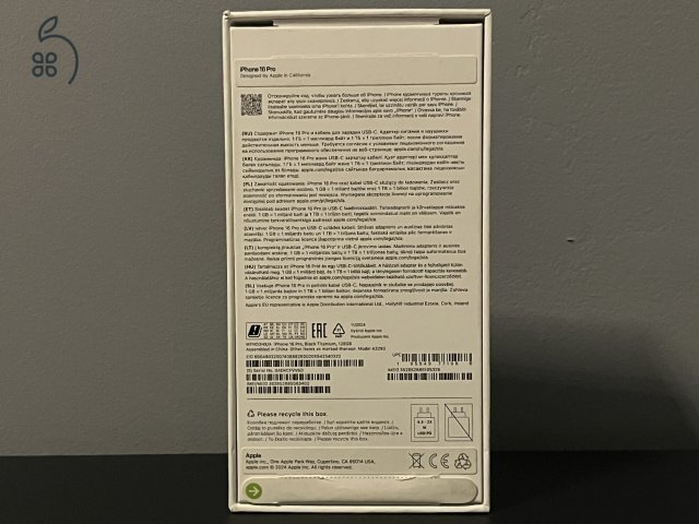 iPhone 16 Pro újszerű 2027 decemberig Euronics garancia kártyafüggetlen