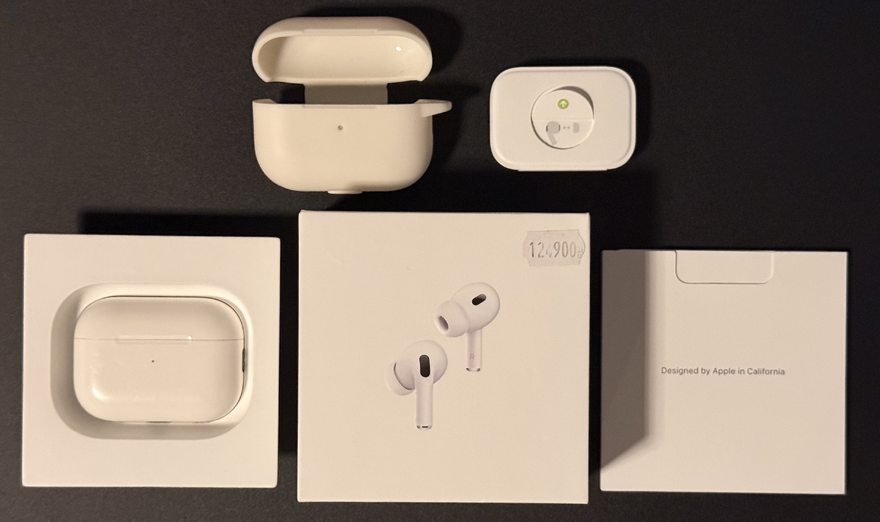 Apple AirPods Pro (2. gen) minden gyári tartozékával + ajándék szilikon tok 