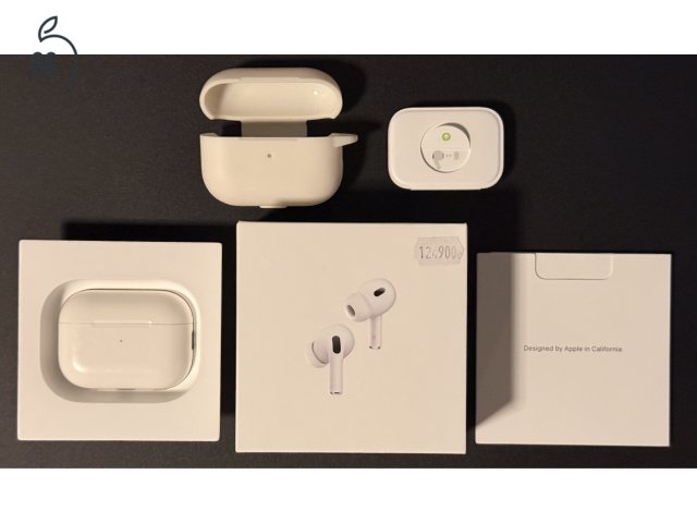 Apple AirPods Pro (2. gen) minden gyári tartozékával + ajándék szilikon tok 