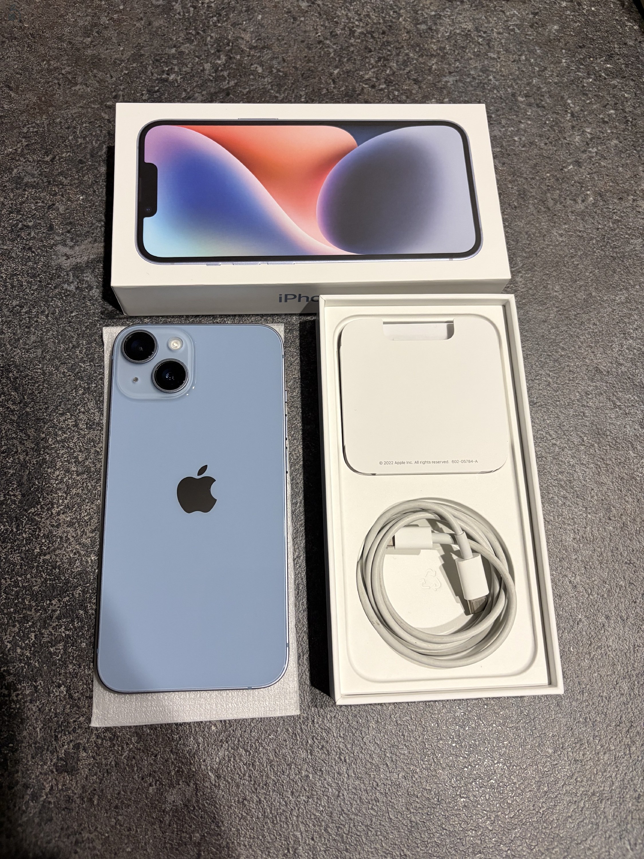 Iphone 14 128Gb, független, kék színű