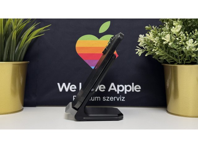 iPhone 15 Pro 256GB, Fekete Titán, Független, Számla, 2 Év Garancia, 86%
