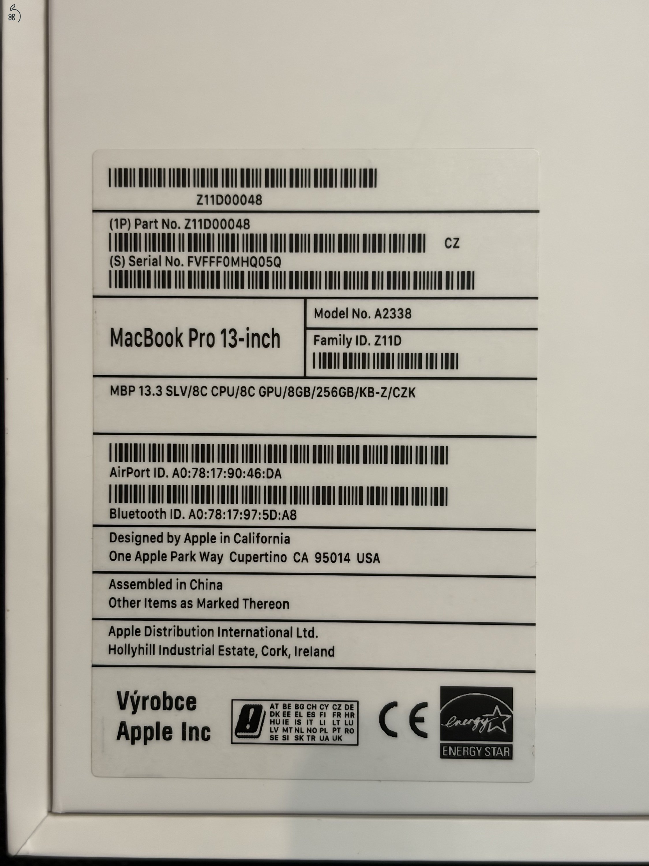 Apple MacBook Pro M1 2020