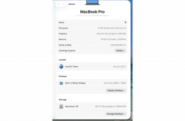 MacBook Pro 13-inch, 2 GHz Quad Core Intel i5, 2020, 16GB RAM, 512GB, touchbar, Magyar billentyuzet