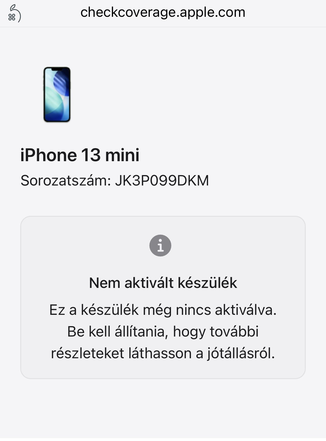 iPhone 13 Mini 128GB Új! Aktiválatlan!