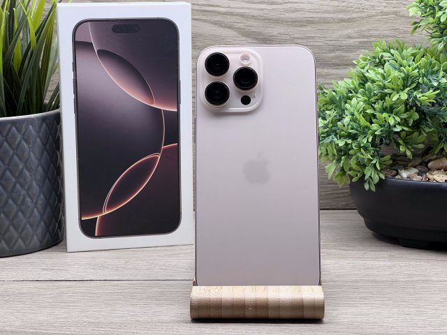 iPhone 16 Pro Max Desert Titanium 256GB 2 ÉV Garanciával 91%