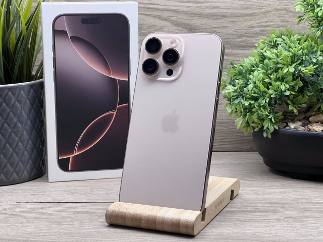 iPhone 16 Pro Max Desert Titanium 256GB 2 ÉV Garanciával 91%