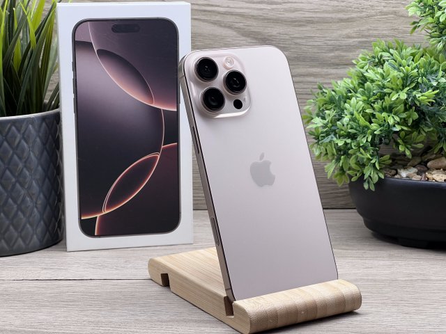 iPhone 16 Pro Max Desert Titanium 256GB 2 ÉV Garanciával 91%