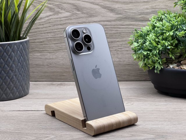 Hibátlan iPhone 15 Pro Natural Titanium 128GB 2 ÉV Garanciával 100%