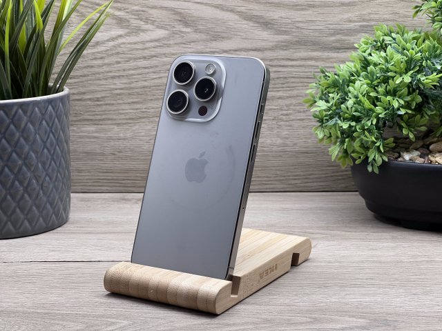 Hibátlan iPhone 15 Pro Natural Titanium 128GB 2 ÉV Garanciával 100%