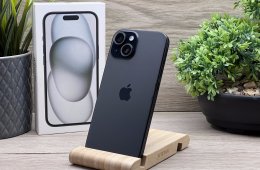 iPhone 15 Black 128GB 2 ÉV Garanciával 90%