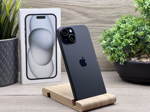 iPhone 15 Black 256GB 2 ÉV Garanciával 100%